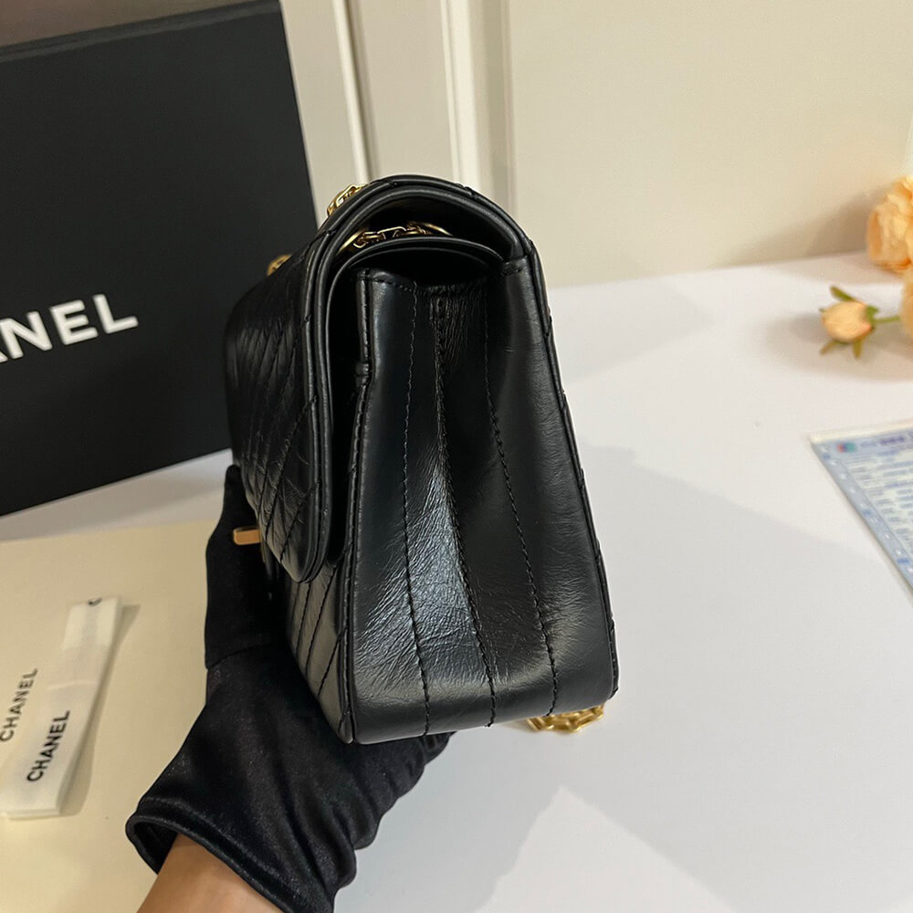 Ch*el calfskin chevron 2.55