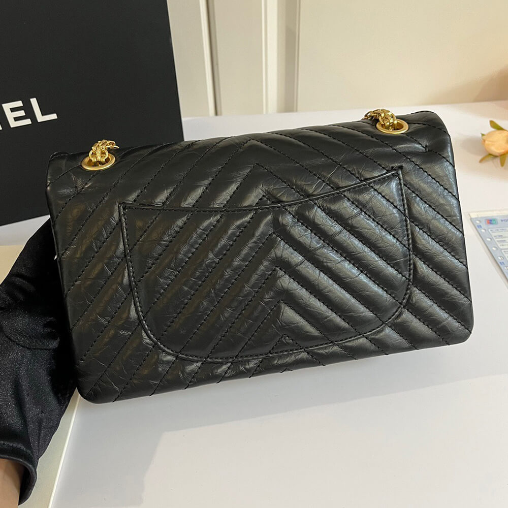 Ch*el calfskin chevron 2.55