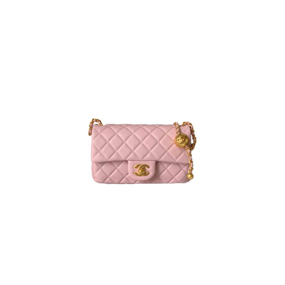 Ch*el pearl crush mini rectangular flap