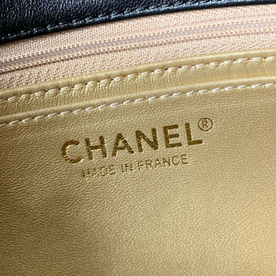Ch*el pearl crush mini rectangular flap