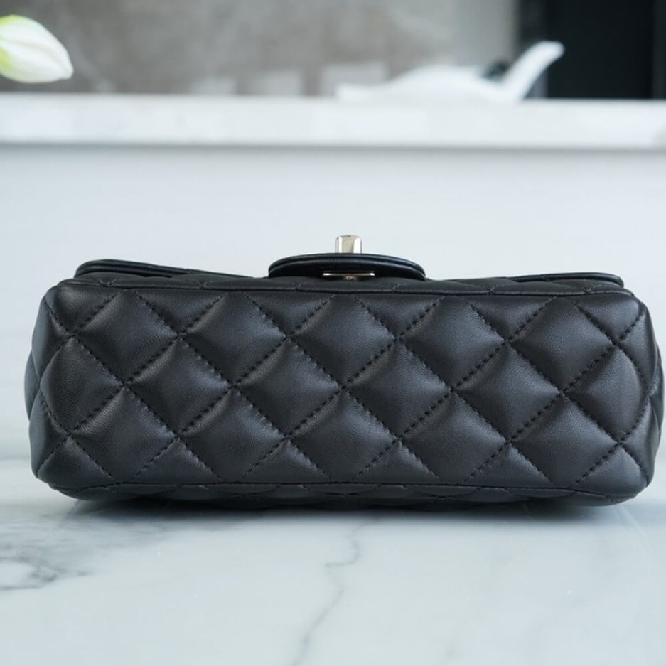 Ch*el mini flap with top handle
