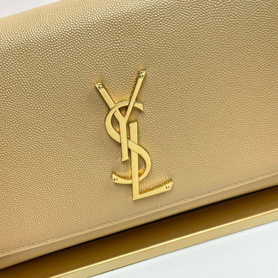 KATE MEDIUM CHAIN BAG IN GRAIN DE POUDRE EMBOSSED LEATHER