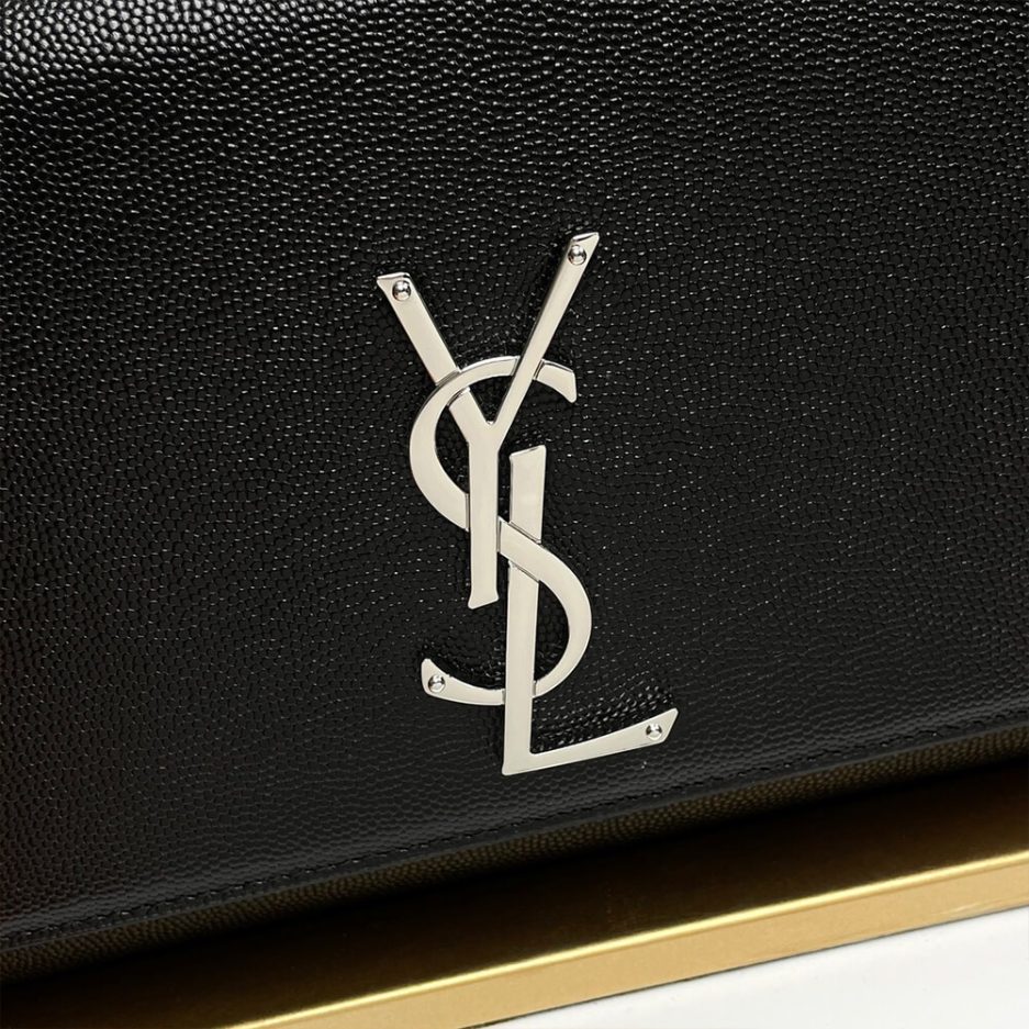 KATE MEDIUM CHAIN BAG IN GRAIN DE POUDRE EMBOSSED LEATHER