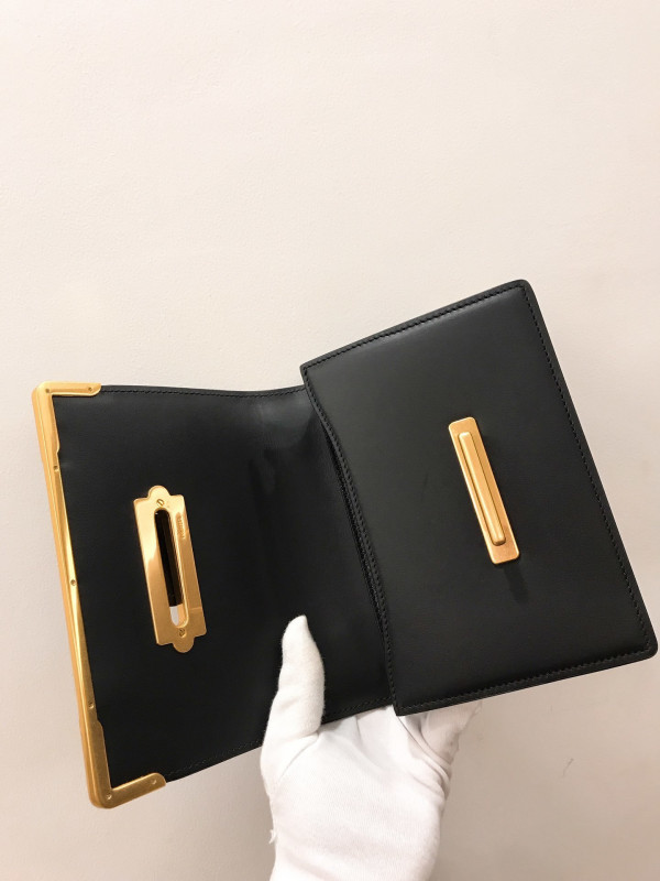 Pra*a cahier leather shoulder bag