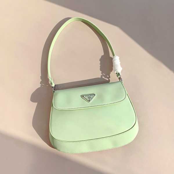 Pra*a cleo brushed leather shoulder bag with flap