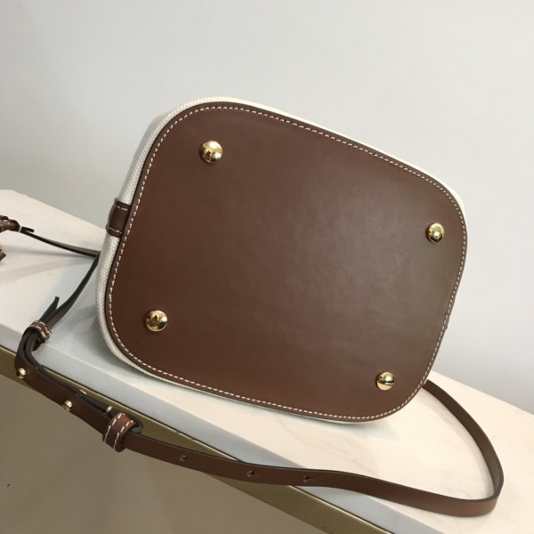 B**rry small logo graphic cotton canvas peggy bucket bag