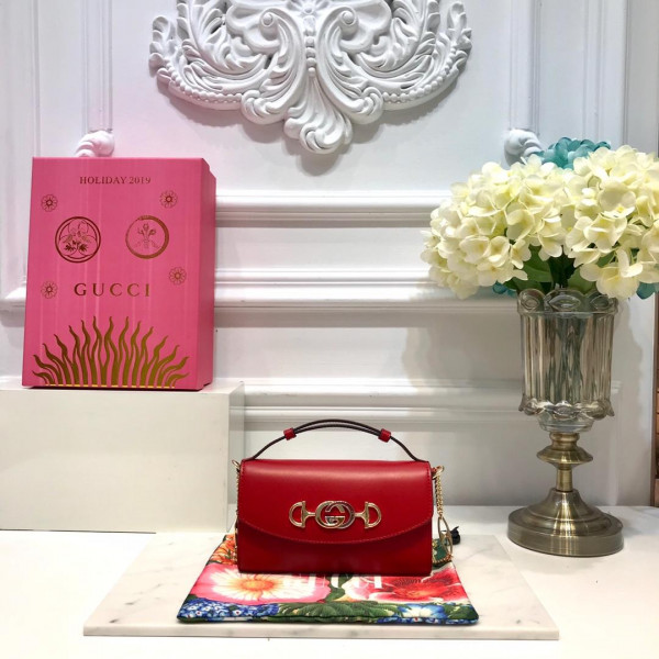 G*u*i zumi smooth leather mini shoulder bag