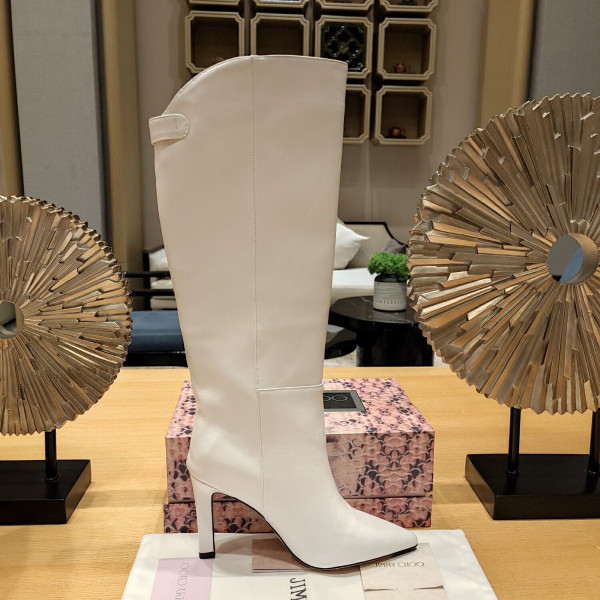 Ji*y Ch* alizze leather knee-high boots