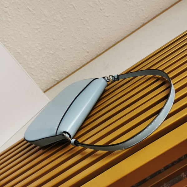 Pra*a cleo brushed leather shoulder bag with flap