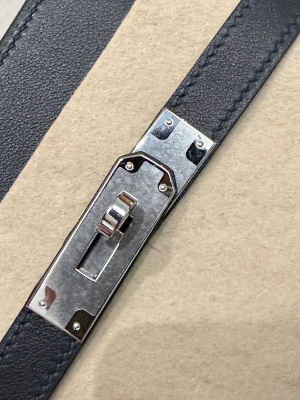 H**mes jypsiere mini bag in swift leather gris meyer