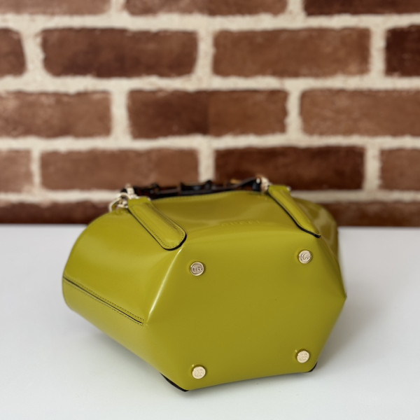 G*u*i mini bamboo top handle tote bag