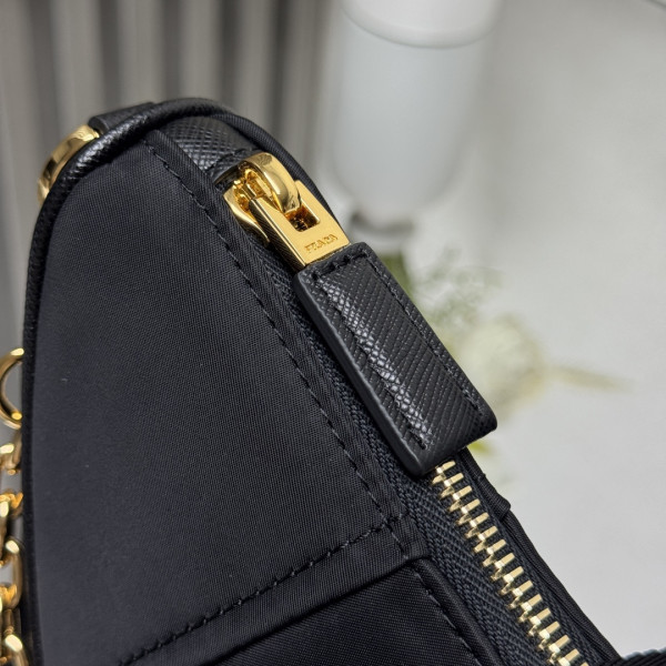 Pra*a demi-lune re-nylon shoulder bag