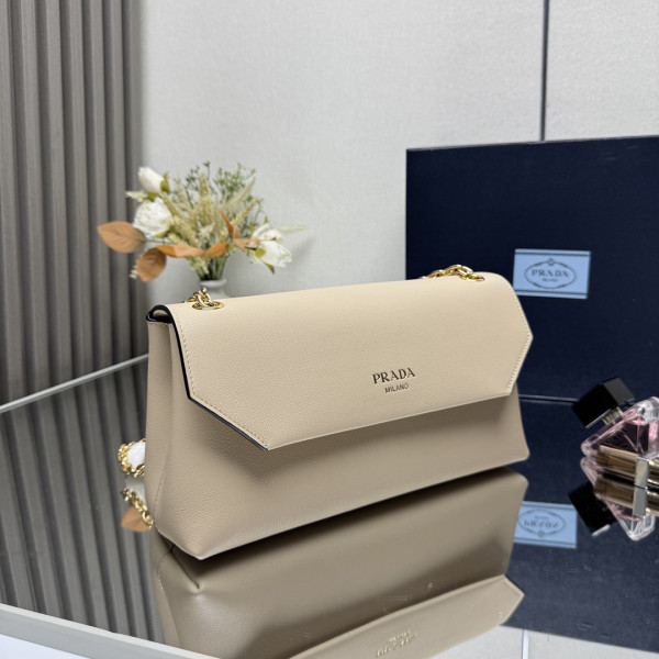 Pra*a doux medium leather shoulder bag-29*16*9.5cm