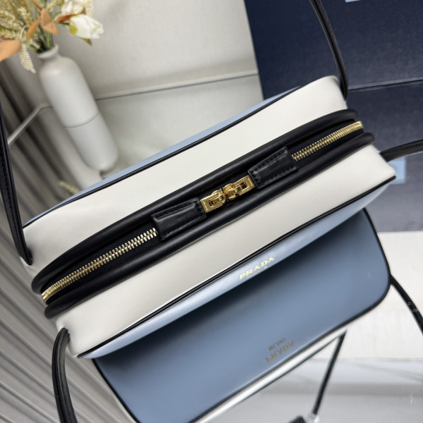 Pra*a swing smooth leather shoulder bag-28*11.5*10cm